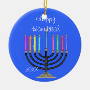 MENORAH &  HANUKKAH Ornament/STAR OF DAVID Ceramic Tree Decoration