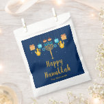 Menorah Hanukkah Party  Favour Bags<br><div class="desc">Hanukkah party favour bag with a menorah and sufganiyots. The words can be changed to suit your own details or requirements</div>