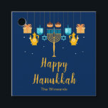 Menorah Hanukkah Party  Favour Tags<br><div class="desc">Hanukkah party favour tag with a menorah and sufganiyots. The words can be changed to suit your own details or requirements</div>