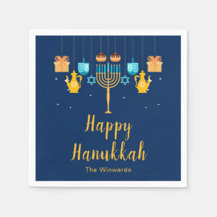 Menorah Hanukkah Party Napkin