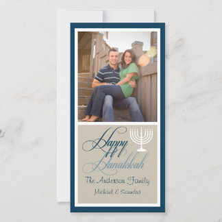 Menorah Hanukkah Photo Card