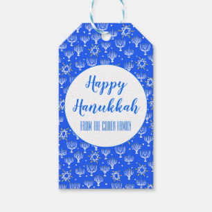 Menorah Hanukkah Star of David CUSTOM  Holiday Gift Tags