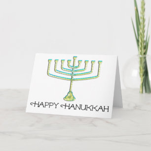 Menorah Happy Hanukkah Greeting Card