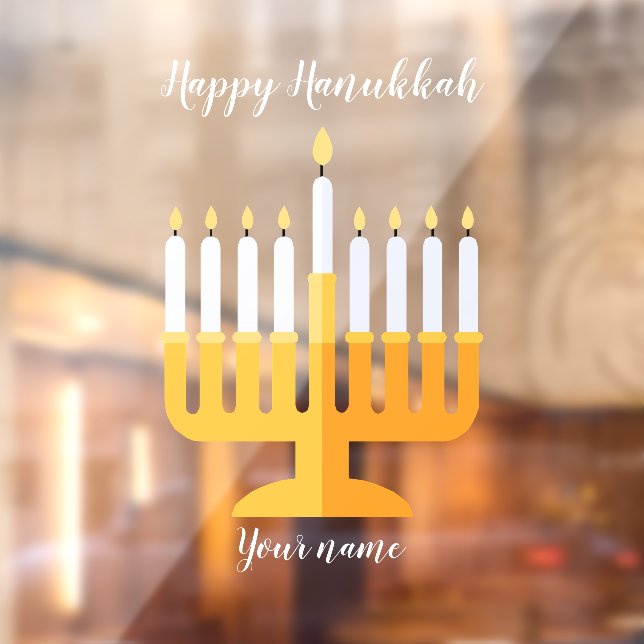 Menorah Happy Hanukkah Window Cling (Sheet 2)