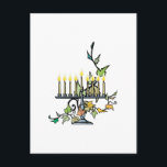 Menorah & Ivy Holiday Postcard<br><div class="desc">Menorah and Ivy.</div>