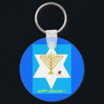 Menorah Key Chain<br><div class="desc">Hanukah is about the message of light and love. By carrying a holiday symbol,  you can always warm yourself with the holiday message - even beyond Hanukah.</div>