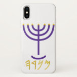 Menorah Paleo Hebrew Case-Mate iPhone Case<br><div class="desc">Menorah Paleo Hebrew lettering. Personalise by adding your own name. To make this your own design 'Click to Customise Further" … or 'Transfer this design' to print the same design onto a different product. Where does the Menorah come from? It comes from the Bible, in the book of Exodus, chapter...</div>