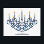 Menorah Postcard<br><div class="desc">Jewish menorah</div>