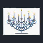 Menorah Postcard<br><div class="desc">Jewish menorah</div>