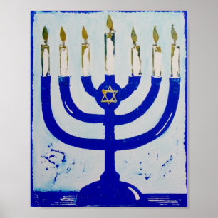 Menorah Poster, 8 x 10 Inches Poster