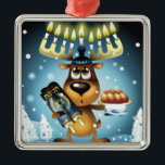 Menorah Reindeer Metal Tree Decoration<br><div class="desc">Reindeer with menorah for antlers | New Vision Technologies Inc | AssetID: 85902187</div>