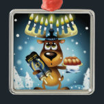 Menorah Reindeer Metal Tree Decoration<br><div class="desc">Reindeer with menorah for antlers | New Vision Technologies Inc | AssetID: 85902187</div>