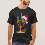 Menorah Santa Hat Chanukah Hanukkah Jewish Christm T-Shirt<br><div class="desc">Menorah Santa Hat Chanukah Hanukkah Jewish Christmas Pajama.</div>