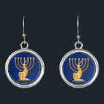 Menorah & Shofar Aaronic Blessing Earrings<br><div class="desc">Lovely Menorah and Shofar Earrings with the Aaronic Blessing is a great gift for anyone who enjoys sharing their faith. This design was created by Jaynee's Treasures and a portion of every sale goes to support the Jewish people in Israel. Give a gift that keeps on giving to your Mum,...</div>