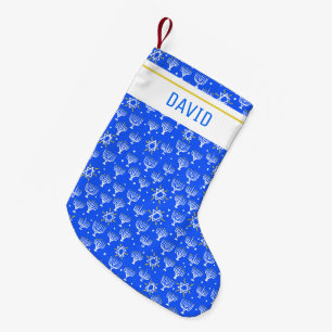 Menorah Star of David Hanukkah CUSTOMIZE IT Small Christmas Stocking