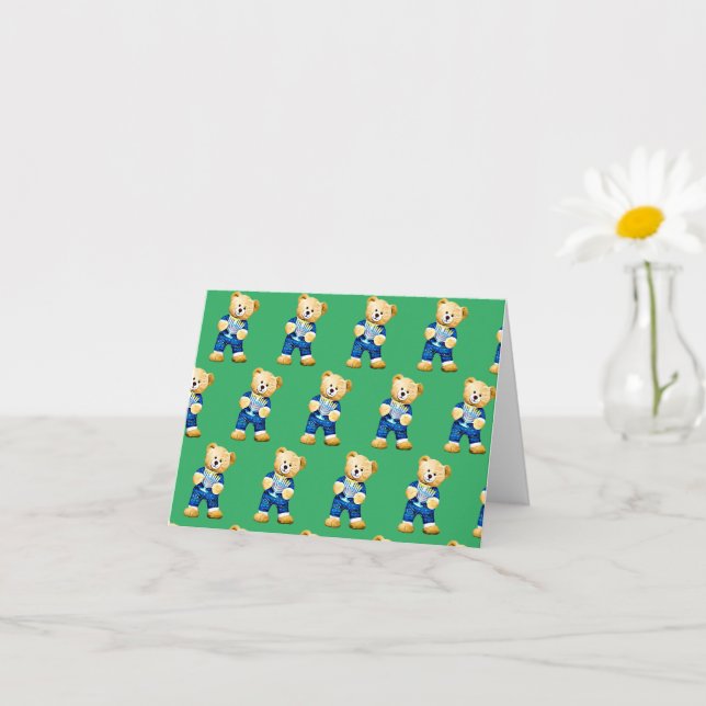Menorah Teddy Bear Card (Small Plant)