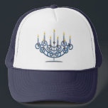 Menorah Trucker Hat<br><div class="desc">Jewish menorah</div>