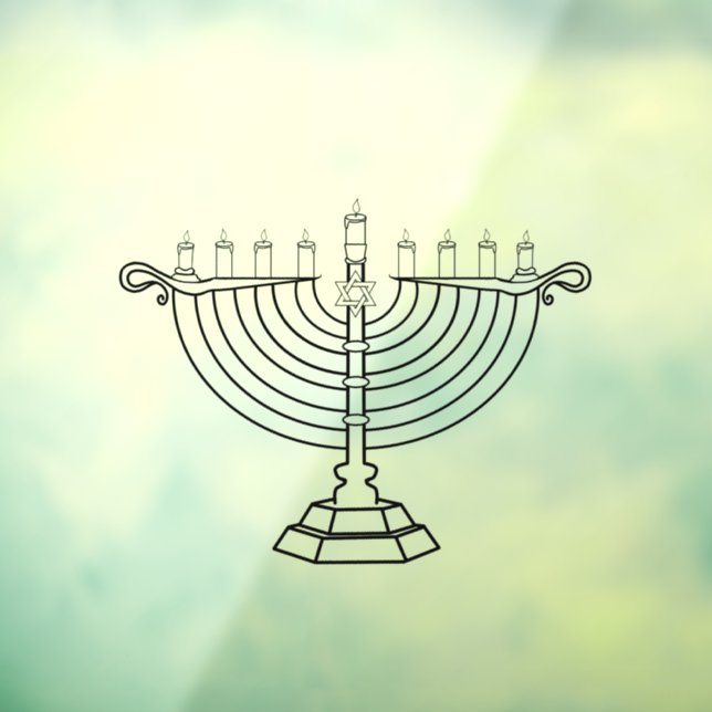 Menorah Window Cling (Sheet 3)