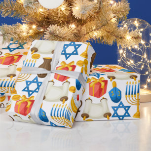 Menorah's For Hanukkah Wrapping Paper