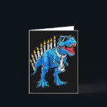 Menorasaurus Hanukkah T Rex Dinosaur Dino Chanukah Card<br><div class="desc">Menorasaurus Hanukkah T Rex Dinosaur Dino Chanukah Boys Kids</div>