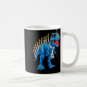 Menorasaurus Hanukkah T Rex Dinosaur Dino Chanukah Coffee Mug