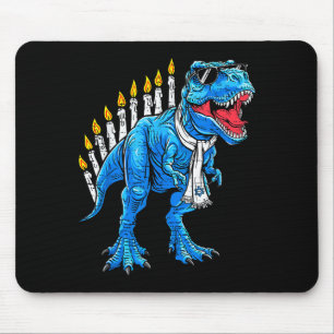 Menorasaurus Hanukkah T Rex Dinosaur Dino Chanukah Mouse Mat