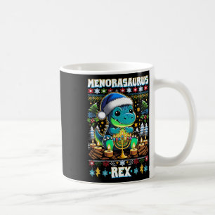 Menorasaurus Rex Dino Trex Ugly Christmas Sweater  Coffee Mug