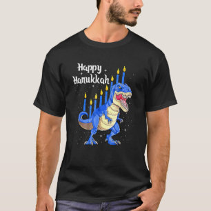 Menorasaurus Rex Dinosaur Chanukkah Happy Hanukkah T-Shirt