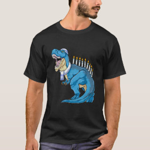 Menorasaurus Rex Dinosaur Happy Hanukkah Pjs Famil T-Shirt