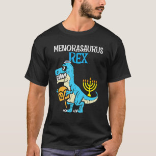 Menorasaurus Rex Jew Dino Trex Toddler Boys Hanukk T-Shirt