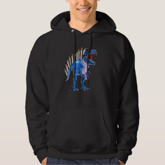 Menorasaurus Rex  Rex Dinosaur Hanukkah Hoodie