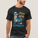 Menorasaurus Rex Shirt T Rex Dinosaur Hanukkah<br><div class="desc">This cute Menorasaurus rex shirt features a T Rex dinosaur and makes the perfect Hanukkah gift,  Hanukkah shirt for boys or dinosaur lovers.</div>