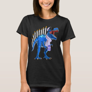 Menorasaurus Rex Shirt T Rex Dinosaur Hanukkah Gif