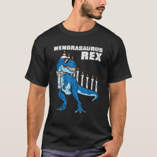 Menorasaurus Rex Trex Menorah Hanukkah Chanukah Je T-Shirt