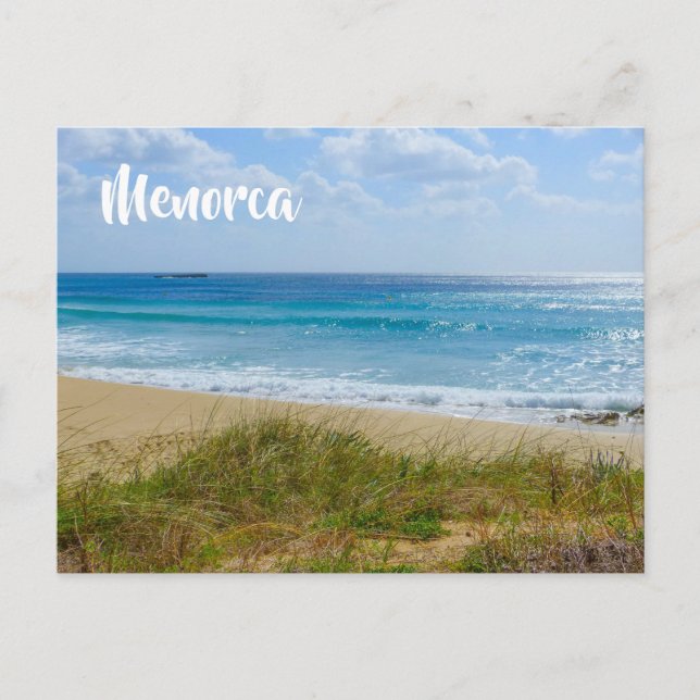 Menorca Beach and Dunes Photo Postcard (Front)