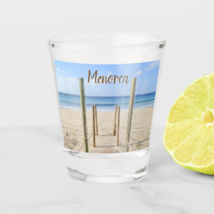 Menorca Boardwalk to the Beach Shot Glass