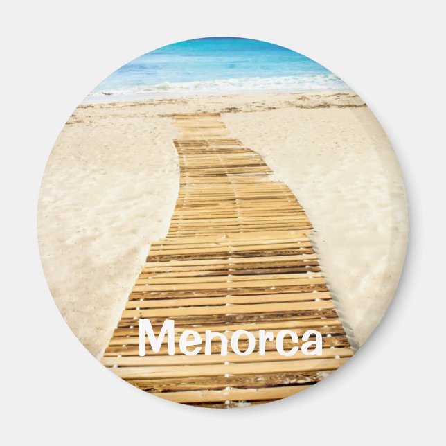 Menorca Boardwalk to the Sea Souvenir Magnet (Front)