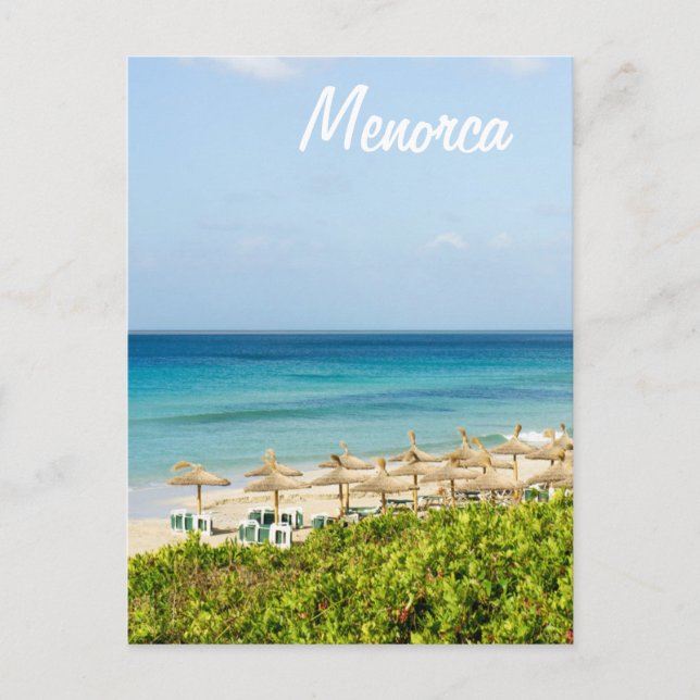 Menorca Santo Tomas Beach Postcard (Front)