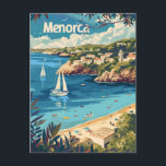 Menorca Vintage Postcard<br><div class="desc">Step into the serene beauty of Menorca,  Spain,  with this vintage-style postcard. Known for its unspoiled beaches,  crystal-clear waters,  and charming Mediterranean villages,  Menorca offers a peaceful escape. This design captures the island’s timeless charm,  perfect for collectors,  travelers,  or as a thoughtful gift,  celebrating the natural allure of Menorca.</div>