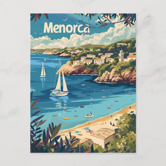 Menorca Vintage Postcard (Front)