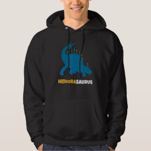 Menosaurus  Dinosaur Menorah 2021 Jewish Hanukkah Hoodie