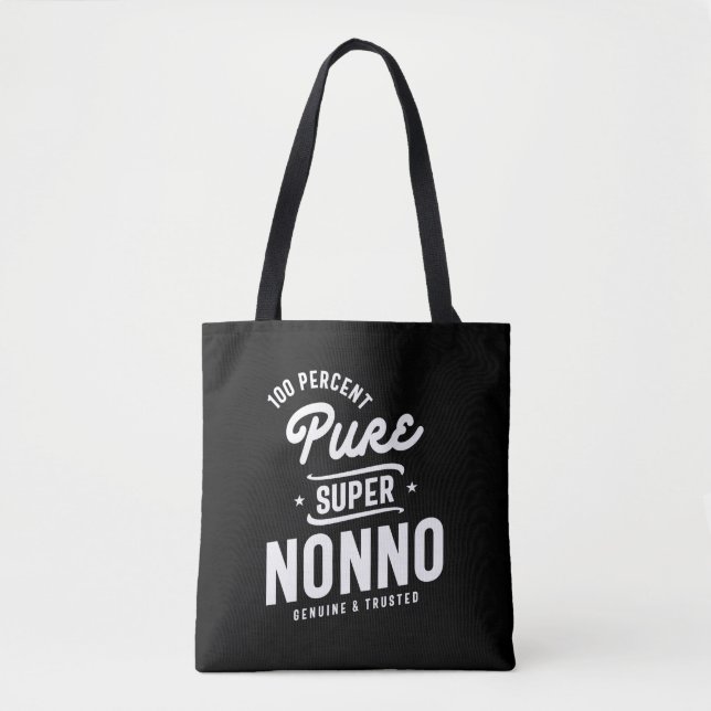 Mens 100 Percent Pure Super Nonno Gift Tote Bag (Front)