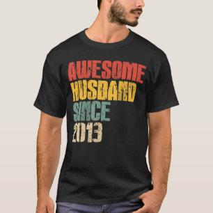 Mens 10th Wedding Anniversary for Him Awesome Husb T-Shirt