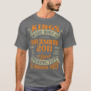 Mens 11th Birthday Gift Kings Born In December 201 T-Shirt