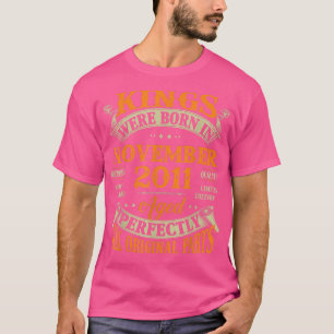 Mens 11th Birthday Gift Kings Born In November 201 T-Shirt