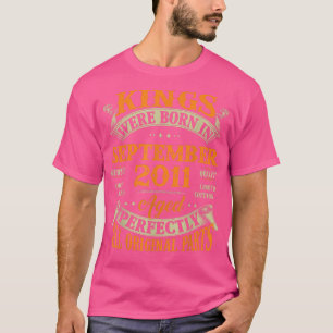 Mens 11th Birthday Gift Kings Born In September 20 T-Shirt
