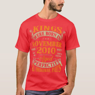 Mens 12th Birthday Gift Kings Born In November 201 T-Shirt