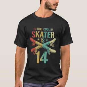 Mens 14th Birthday Skateboard Boy 14 Year Old Skat T-Shirt