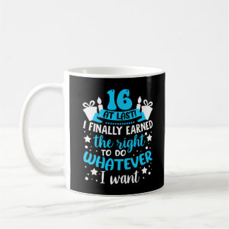 Mens 16th birthday quote gifts for 16 years old bo coffee mug