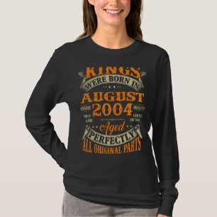 Mens 18th Birthday For Kings Born In August 2004 1 T-Shirt